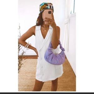 Show Me Your Mumu White Levi Linen Blazer Dress Size XL